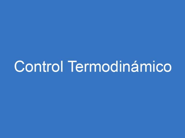 Control Termodinámico