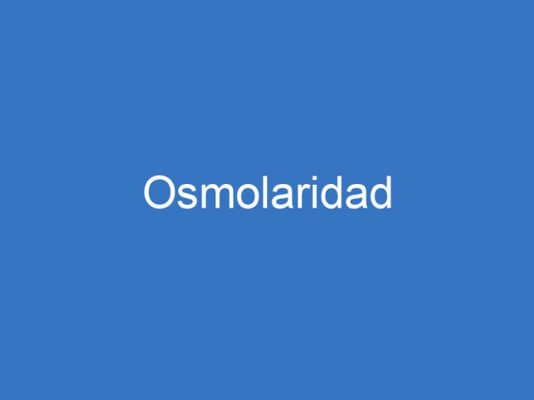 Osmolaridad