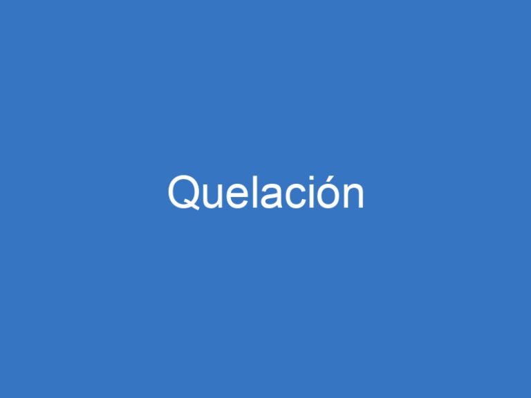 Quelación