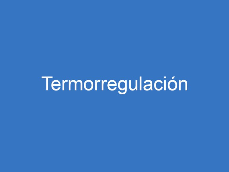 Termorregulación